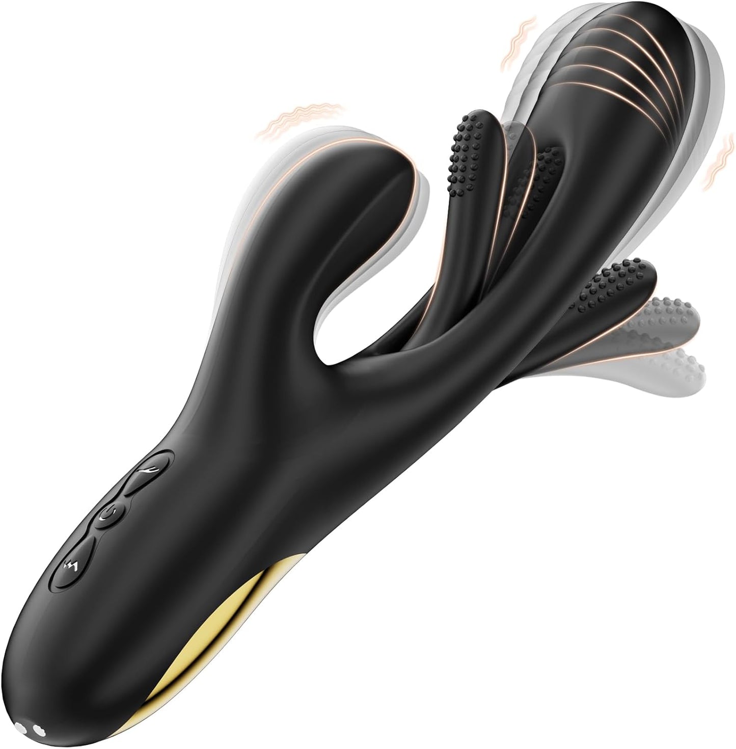Aurieel 3-in-1 Rabbit G-Spot and Clitoral Vibrator with 14 Vibration Modes and Tongue Licking Stimulation
