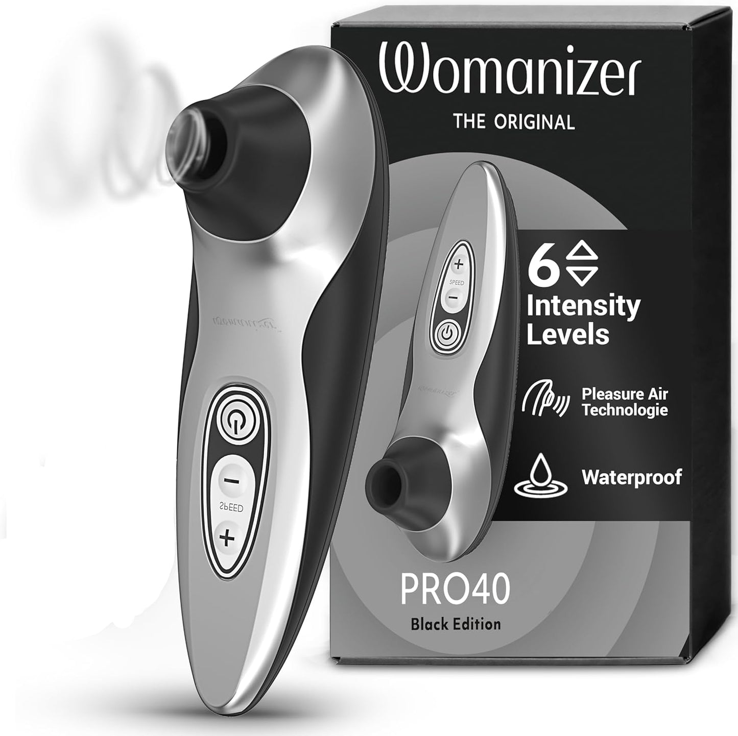 Womanizer Pro40 Clitoral Suction Stimulator with 6 Intensity Levels - Red