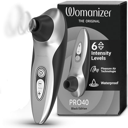 Womanizer Pro40 Clitoral Suction Stimulator with 6 Intensity Levels - Red