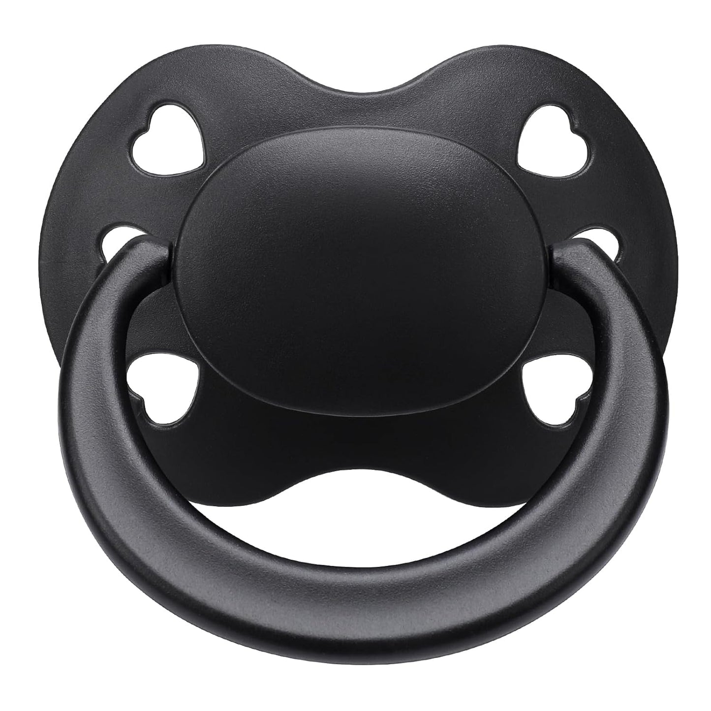 Large Silicone Adult Pacifier for Anxiety Relief - Heart-Vent Shield Binky for Sleep and Stress Management