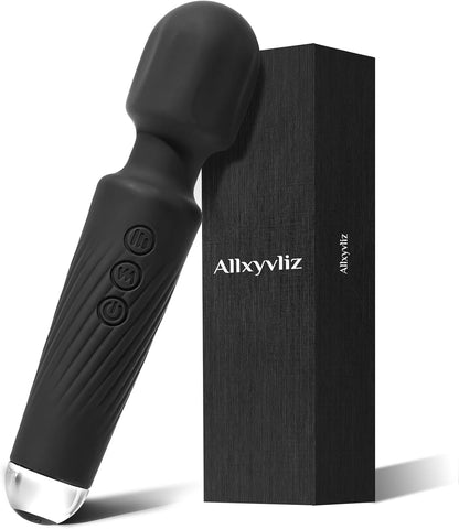 Rechargeable 20-Pattern Wand Massager with 8 Speeds for Clitoral Stimulation
