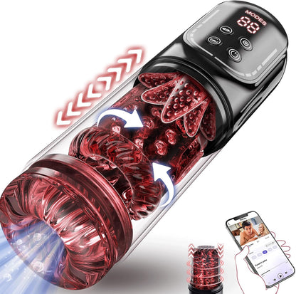 Jodiyece Automatic Rotating and Thrusting Male Masturbator with App Control and Vacuum Suction