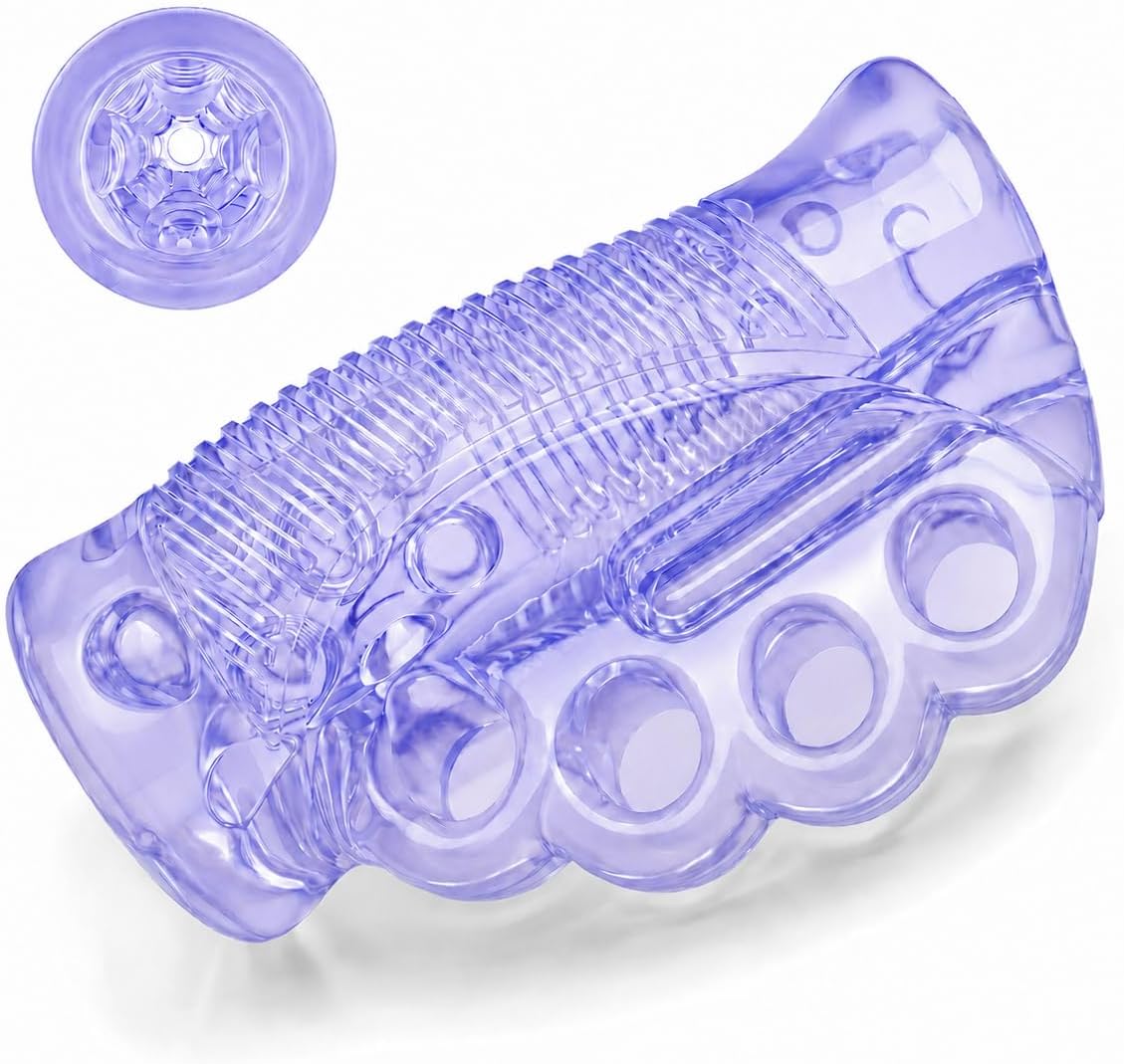 Premium Clear TPE Sleeve Male Masturbator - Realistic Textured Sex Toy for Men