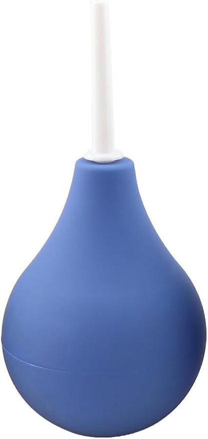Professional Soft Silicone Enema Cleansing Bulb Syringe Kit, Multi-Size (S/M/L/XL) 89ml-310ml, Black and Blue