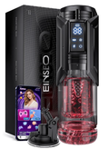 EINSEO AI-Sync Waterproof Male Masturbator with Phone Holder, 7 Sucking & 7 Thrusting Modes, and Suction Base