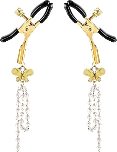 Adjustable Tassel Nipple Clamps - Non-Piercing Adult Play Jewelry Set