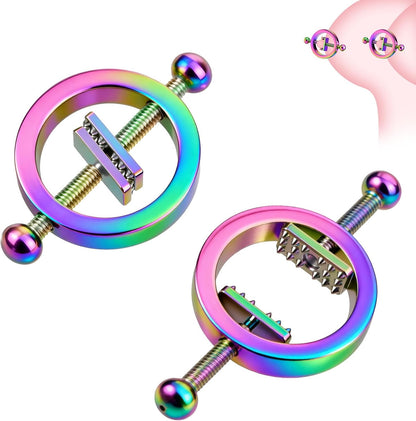 Adjustable Stainless Steel Nipple Clamps for Sensory Play