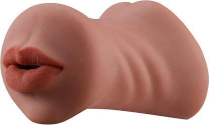 3-in-1 Realistic Male Masturbator: 7.1" Textured Stroker with Mouth, Vagina, and Anus for Endurance Training