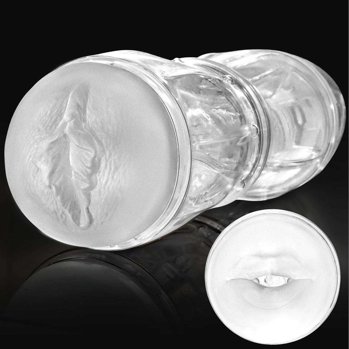 Realistic 8.5-Inch Anal Masturbation Cup for Men with Textured Internal Stimulation