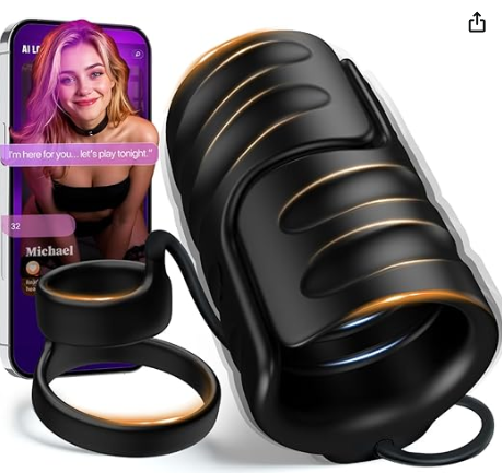 Smart App-Controlled Male Masturbator and Glans Trainer Vibrator