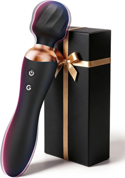 24-Mode Waterproof Cordless Wand Massager for Clitoral and Full-Body Stimulation