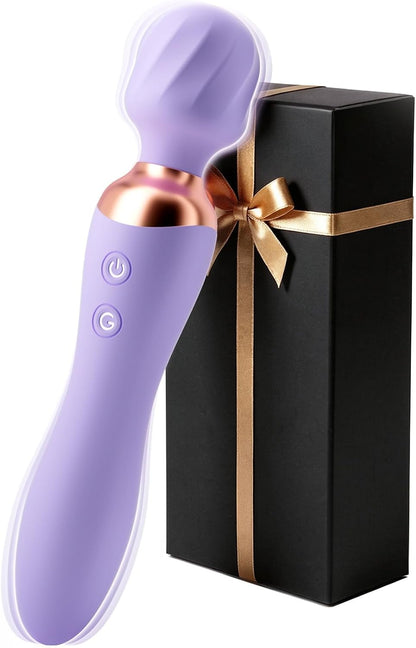 24-Mode Waterproof Cordless Wand Massager for Clitoral and Full-Body Stimulation
