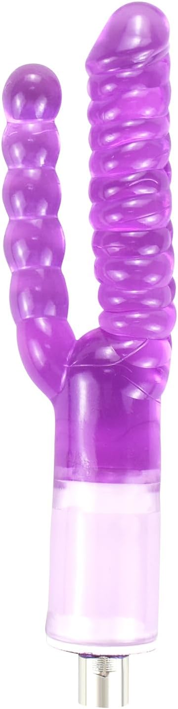 ANNGEOK 22CM Double-Ended Dildo Attachment for Automatic Thrusting Sex Machines with 3XLR Connector