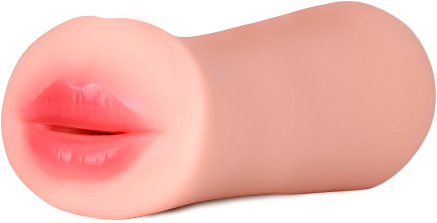 Realistic Silicone Male Masturbator Stroker - Soft Textured Pocket Sex Toy for Men