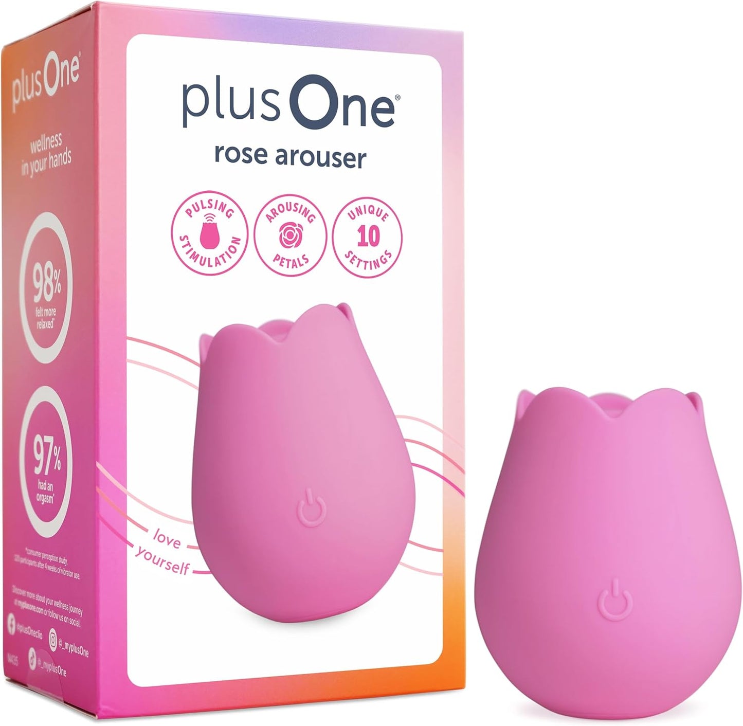 Premium Waterproof Rose-Shaped Clitoral and Nipple Stimulator with 10 Vibration Modes