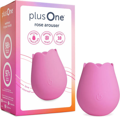Premium Waterproof Rose-Shaped Clitoral and Nipple Stimulator with 10 Vibration Modes
