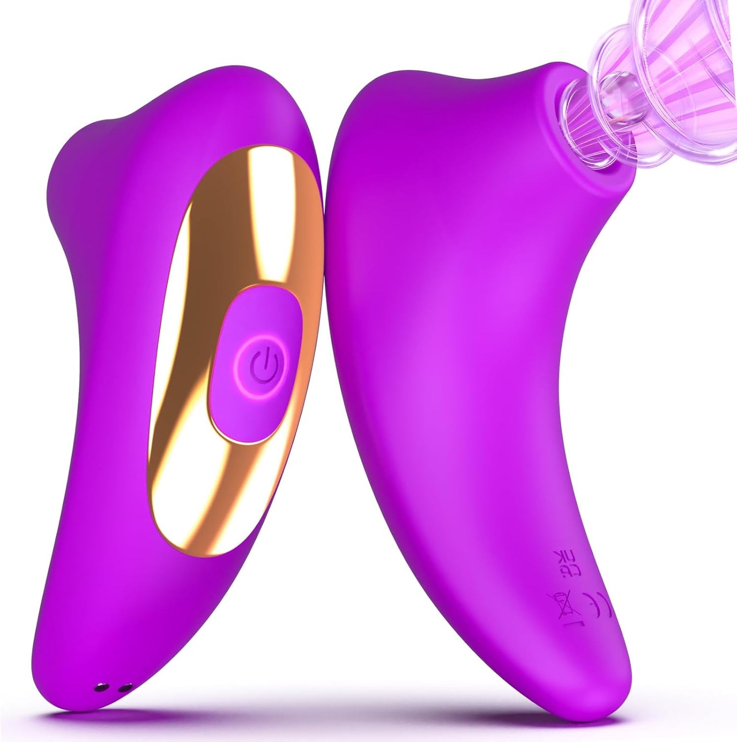 Purple Clitoral Suction and Vibration Stimulator with 10 Modes for Couples