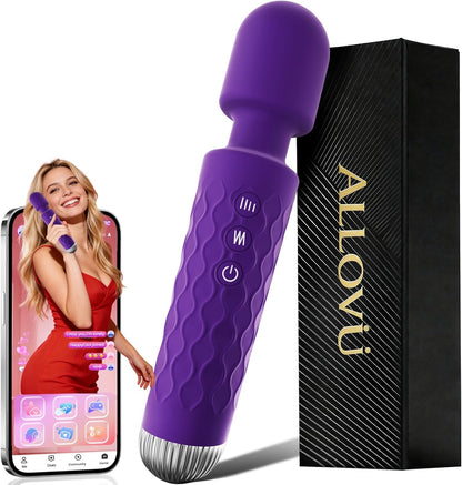 Allovü Rechargeable Wand Massager - Waterproof 10-Speed Clitoral Stimulator for Women