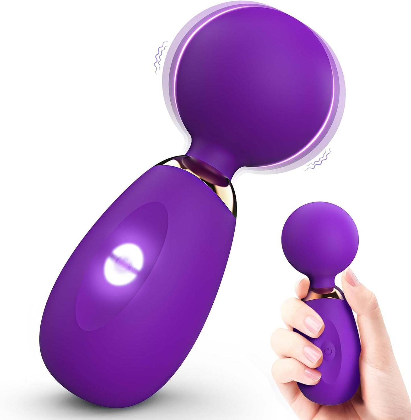 10-Mode Waterproof Mini Wand Massager for Clitoral Stimulation