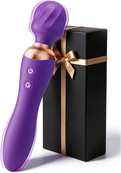 24-Mode Waterproof Cordless Wand Massager for Clitoral and Full-Body Stimulation