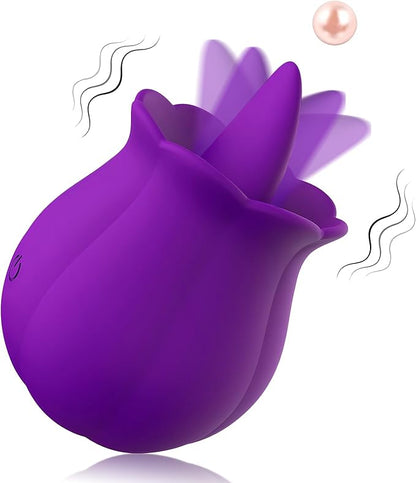 Rose-Shaped Clitoral Suction Vibrator with 10 Vibration Modes for Targeted Stimulation