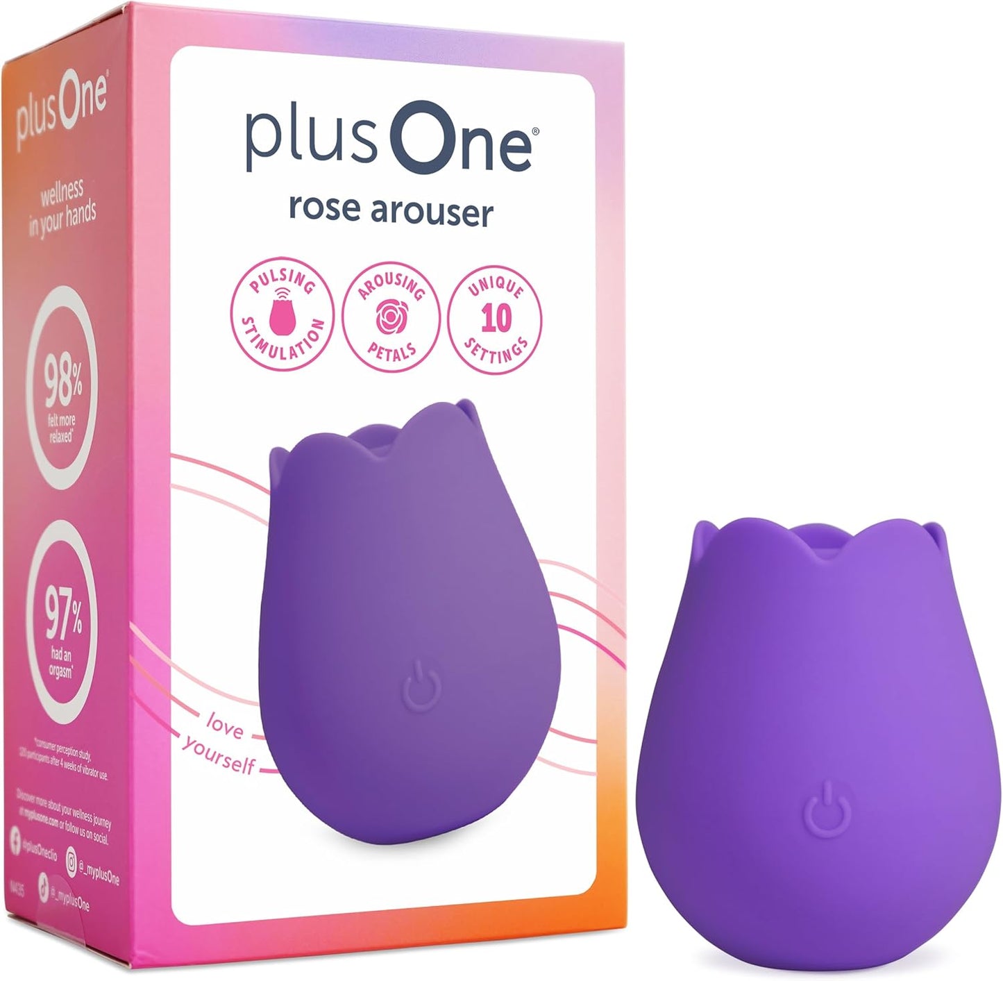 Premium Waterproof Rose-Shaped Clitoral and Nipple Stimulator with 10 Vibration Modes