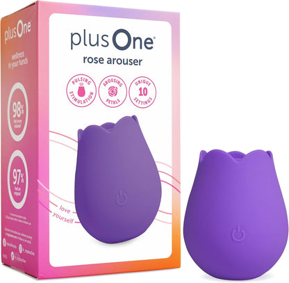 Premium Waterproof Rose-Shaped Clitoral and Nipple Stimulator with 10 Vibration Modes