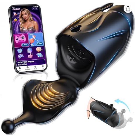 Smart App-Controlled Male Masturbator and Glans Trainer Vibrator