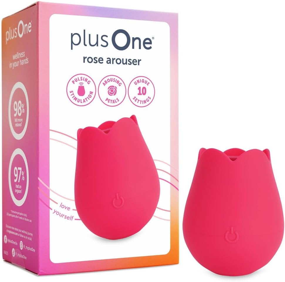 Premium Waterproof Rose-Shaped Clitoral and Nipple Stimulator with 10 Vibration Modes