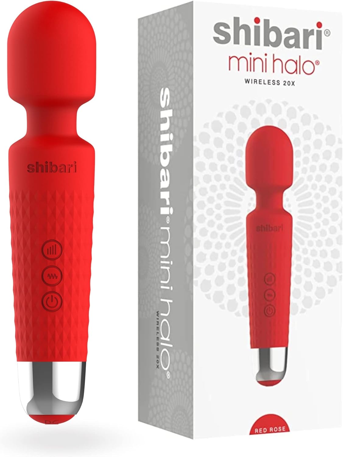 Compact Rechargeable Shibari Wand Massager - Rose Pink