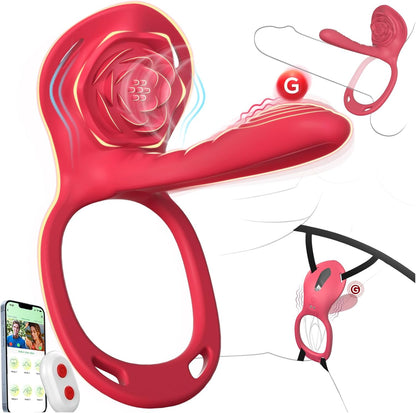 Heart-Shaped Remote-Controlled Wearable Panty Vibrator for Couples