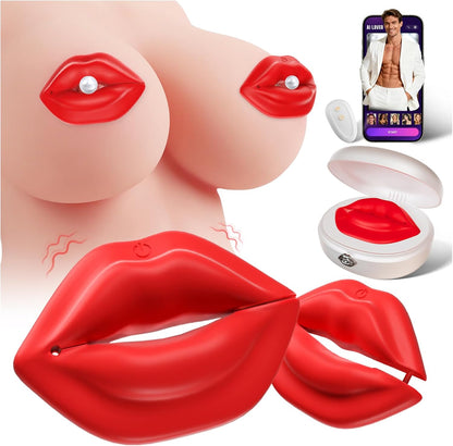 App-Controlled Adjustable Vibrating Nipple Clamps with Storage Case