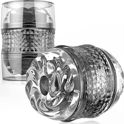 Spiral Motion Realistic Manual Stroker Masturbation Sleeve for Men - Open-Ended Crystal Texture