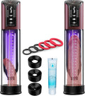 Automatic Electric Penis Vacuum Pump with 4 Suction Intensities and 6 Silicone Rings for Men
