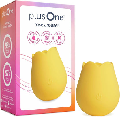 Premium Waterproof Rose-Shaped Clitoral and Nipple Stimulator with 10 Vibration Modes